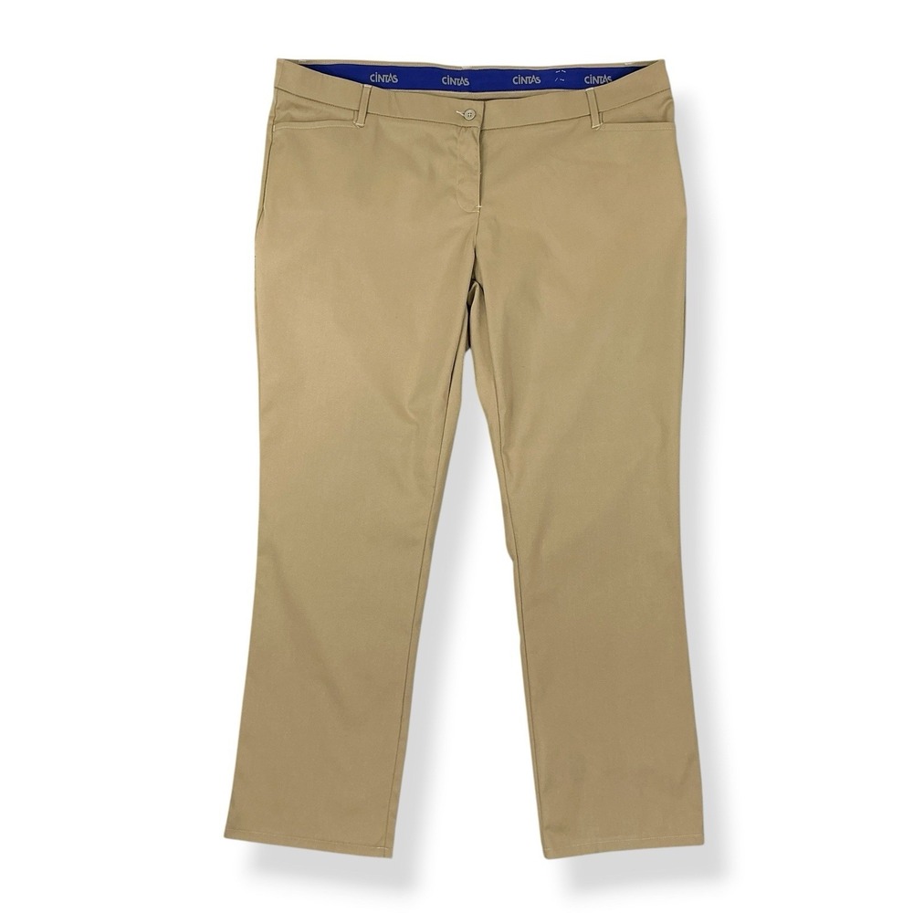 Cintas Pants Men 43x33 Beige Straight Leg Chino Workwear Work NWT